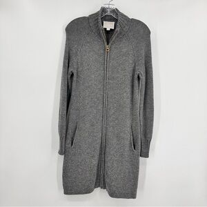 Sail to Sable All Zipped Up Cashmere Blend Cardigan Grey Size S